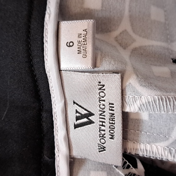 NWT Womens Worthington Dress Shorts (Modern Fit) Black and White  Size 6 - Picture 4 of 7